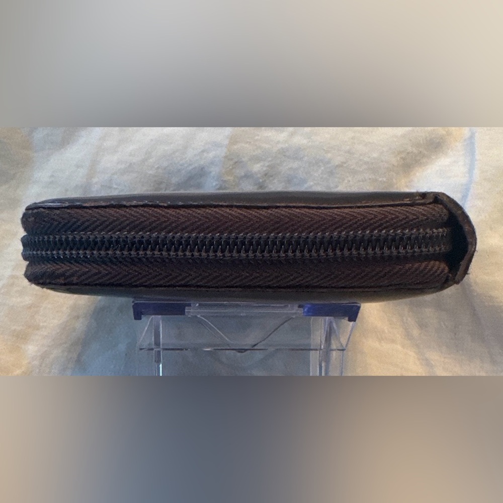 Prada Brown Leather Zip Around Wallet - Picture 7 of 16